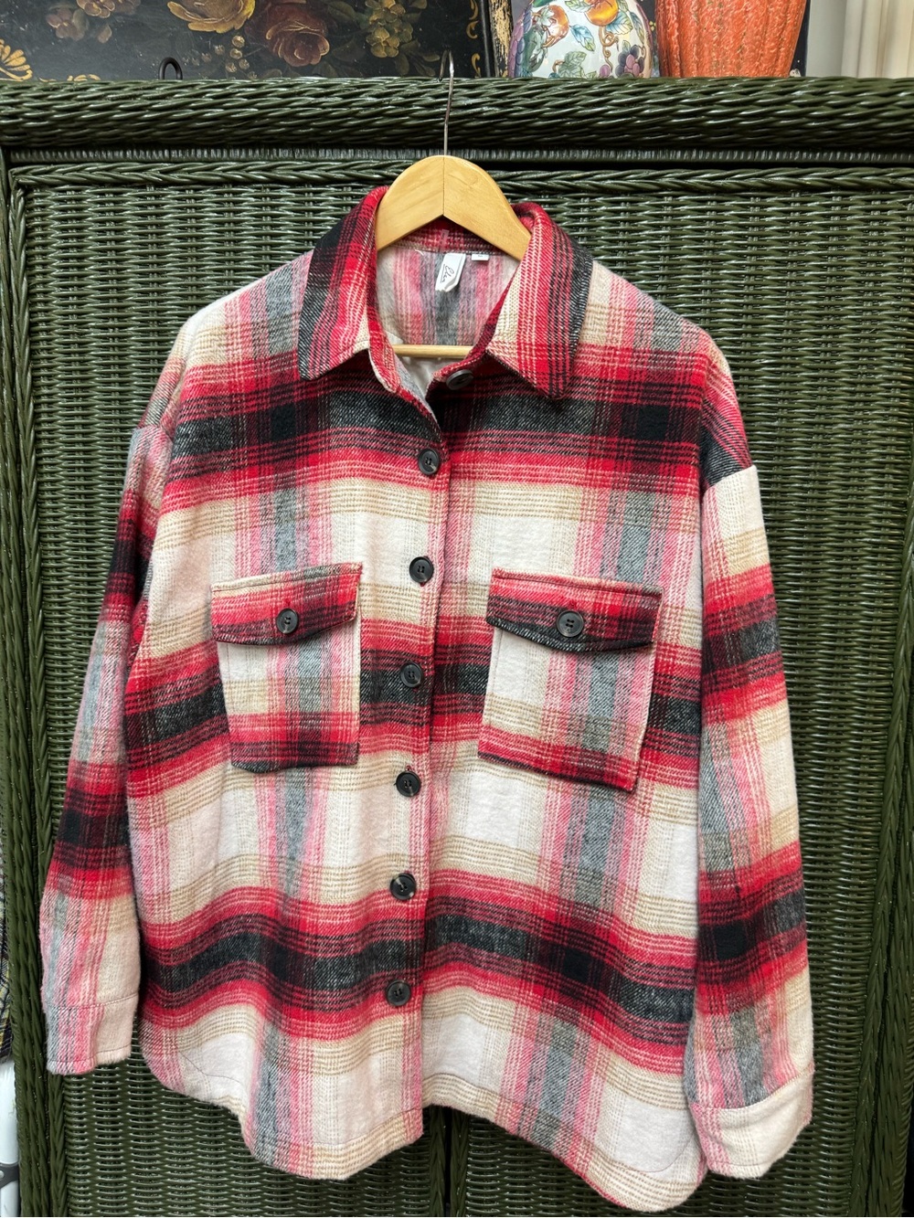 NWOT Elan Oversized Plaid Shacket Jacket Medium